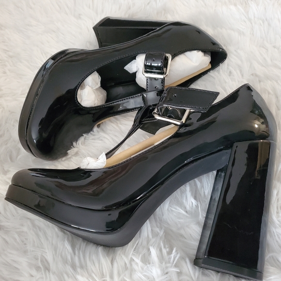 Madden Girl Black Patent Platforms - Picture 5 of 5